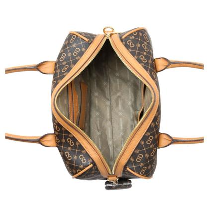 Imagem de Bolsa Feminina Bau de Mão/Transversal Chenson CG85496 Monograma Elegance Cor:Bege