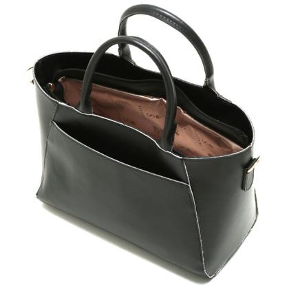Imagem de Bolsa Feminina Bicolor Com Bolso Externo + Alça Lateral !