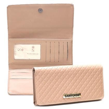 Imagem de Bolsa Feminina bicolor mais carteira Metalassê, com alça transversal Santorini Handbag Nude