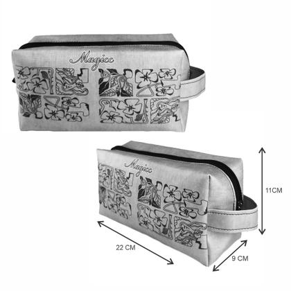 Imagem de Bolsa Feminina Casual Com Relevo 3D Necessaire Cinza Magicc BN-238