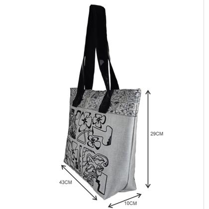 Imagem de Bolsa Feminina Casual Com Relevo 3D Necessaire Cinza Magicc BN-238