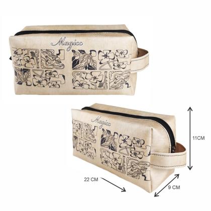 Imagem de Bolsa Feminina Casual Com Relevo 3D Necessaire Marrom Magicc BN-237