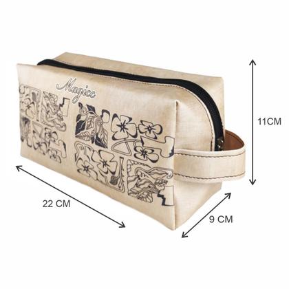 Imagem de Bolsa Feminina Casual Com Relevo 3D Necessaire Marrom Magicc BN-237