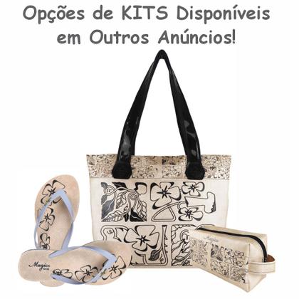 Imagem de Bolsa Feminina Casual Com Relevo 3D Necessaire Marrom Magicc BN-237