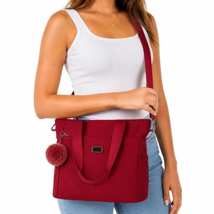 Imagem de Bolsa Feminina Casual Grande Transversal Nylon Impermeável Moderna Espaçosa Luxo