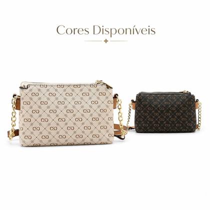 Imagem de Bolsa Feminina Chenson Monograma Elegance Luxo - Original Cor:Bege