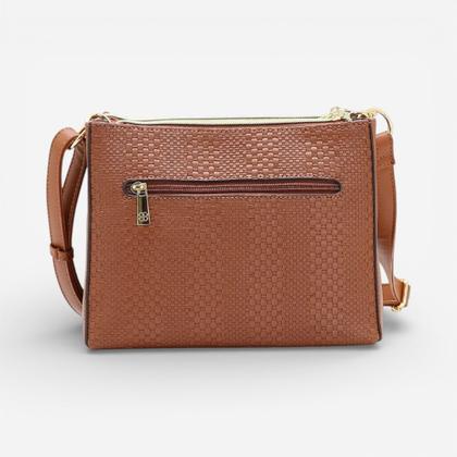 Imagem de Bolsa Feminina Chenson Transversal Mini Tressê Café