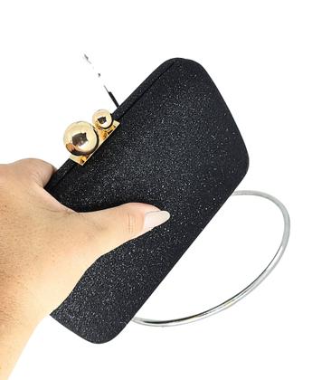 Imagem de Bolsa feminina clutch brilho festa prata preta vermelha 