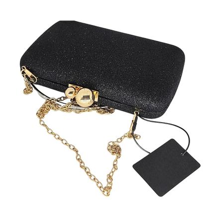 Imagem de Bolsa feminina clutch brilho festa prata preta vermelha 