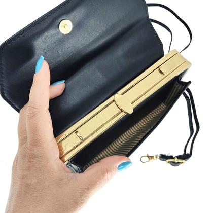 Imagem de Bolsa feminina clutch tiracolo transversal bolsinha de mão