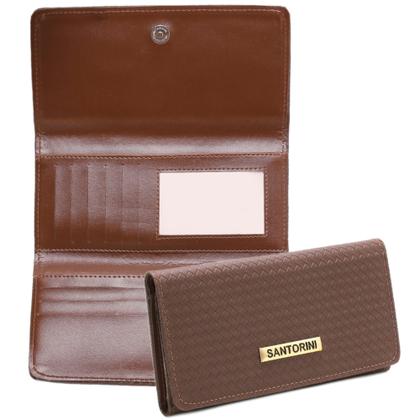 Imagem de Bolsa Feminina Com Carteira Santorini Handbag Tricê Marrom