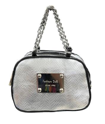 Imagem de Bolsa Feminina Corrente De Mão Prata Luxo