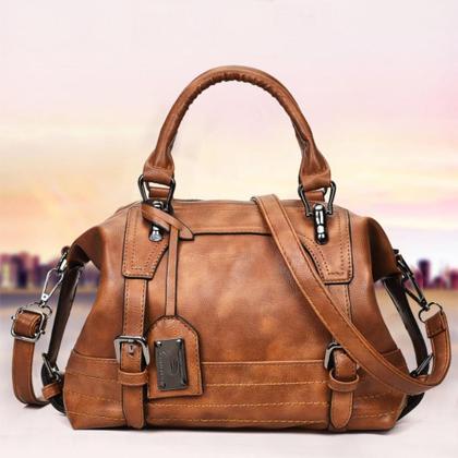 Imagem de BOLSA FEMININA COURO PU GRANDE & ELEGANTE ESPAÇOSA & VERSÁTIL Cor:Marrom - GENERICA