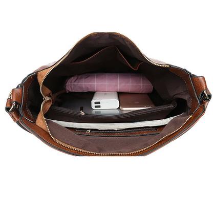 Imagem de Bolsa Feminina Couro Pu Transversal Luxo Viagem Trabalho