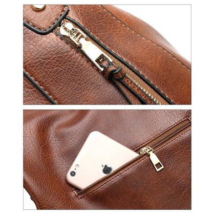 Imagem de Bolsa Feminina Couro Pu Transversal Luxo Viagem Trabalho