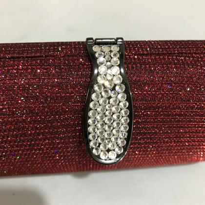 Imagem de Bolsa Feminina De Festa Clutch Texturizada Fecho Com Pedra