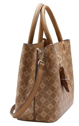 Imagem de Bolsa Feminina de Mão / Transversal Chenson CG85387 Monograma Elemento Gráfico Cor:Natural
