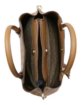 Imagem de Bolsa Feminina de Mão / Transversal Chenson CG85387 Monograma Elemento Gráfico Cor:Natural