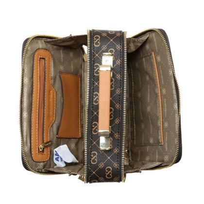 Imagem de Bolsa Feminina de Mão / Transversal Chenson CG85504 Monograma Elegance Cor:Café