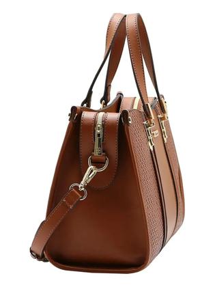 Imagem de Bolsa Feminina de Mão / Transversal Chenson CG85651 Mini Trama Elegance Cor:Café