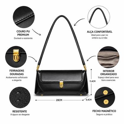 Imagem de Bolsa Feminina De Ombro De Mão Pequena Lado Metalizada Festa