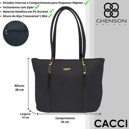 Imagem de Bolsa Feminina De Ombro Espaçosa + Alça Transversal Chenson