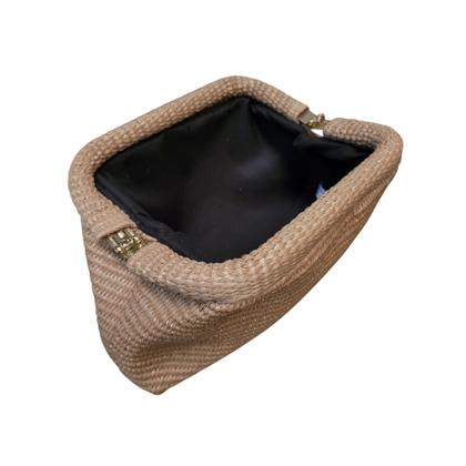 Imagem de Bolsa Feminina De Palha Clutch Festa Alça Corrente Opcional