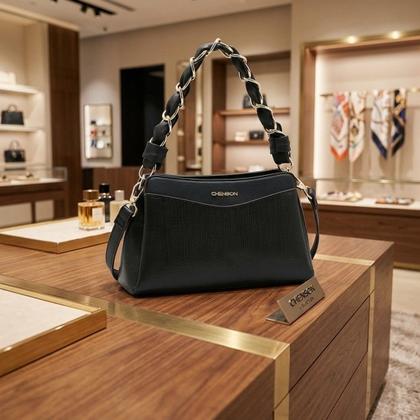 Imagem de Bolsa Feminina Elegante Correntes Metalizadas Estilo Chenson