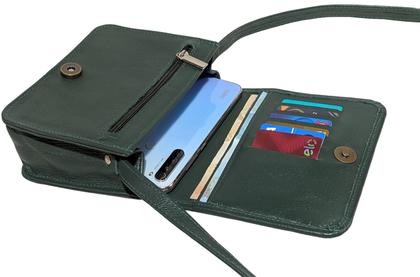 Imagem de Bolsa Feminina Em Couro Legitimo Transversal Alça Ajustável Pequena Clássica Prática