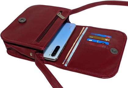 Imagem de Bolsa Feminina Em Couro Legitimo Transversal Alça Ajustável Pequena Clássica Prática