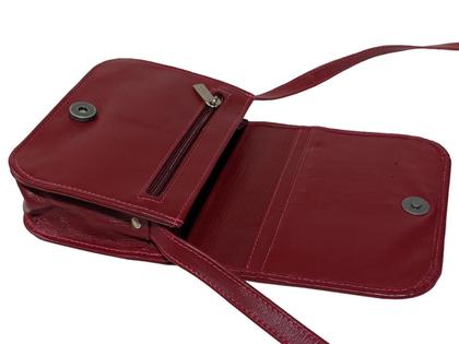 Imagem de Bolsa Feminina Em Couro Legitimo Transversal Alça Ajustável Pequena Clássica Prática