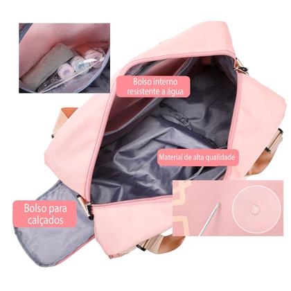 Imagem de Bolsa Feminina Esportiva Semi Impermeavel Espaçosa Treino Academia Trabalho Passeios Leve Prática Tecido Linha Premium