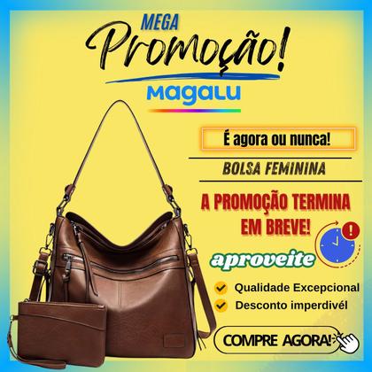 Imagem de Bolsa Feminina Grande Com Divisória Elegante Com Alça de Ombro e Transversal Dia a Dia Passeio Trabalho Reforçada Alto Padrão