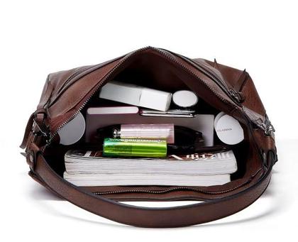 Imagem de Bolsa Feminina Grande Com Divisória Elegante Com Alça de Ombro e Transversal Dia a Dia Passeio Trabalho Reforçada Alto Padrão