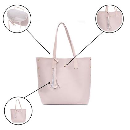 Imagem de Bolsa Feminina Grande Sacola Espaçosa Compacta Alça de Ombro Transversal