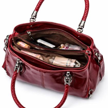 Imagem de BOLSA FEMININA LEVE MODERNA ELEGANTE E CASUAL P USO DIÁRIO CorVinho GENERICA