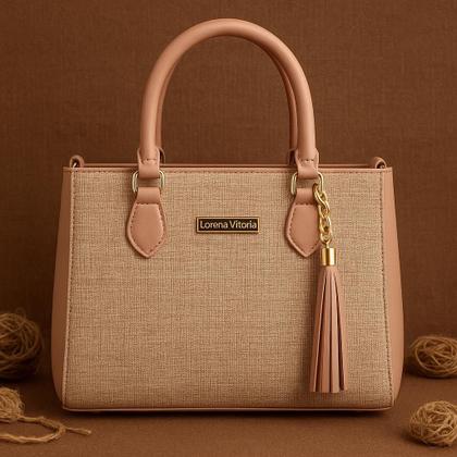 Imagem de Bolsa feminina lorena palha com alça de regulagem bolsa lançamento com material estilo palha