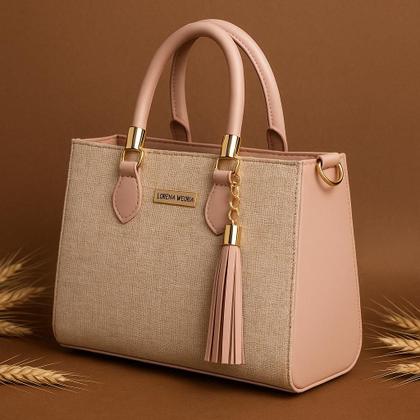 Imagem de Bolsa feminina lorena palha com alça de regulagem bolsa lançamento com material estilo palha
