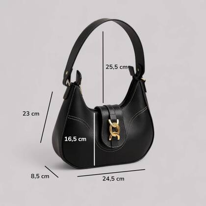 Imagem de Bolsa Feminina Lua Baguete Média De Ombro Estilosa Casual