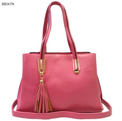 Imagem de Bolsa Feminina Mão / Transversal com Divisões e Chaveiro de Franjas 8804