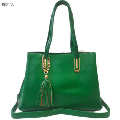 Imagem de Bolsa Feminina Mão / Transversal com Divisões e Chaveiro de Franjas 8804