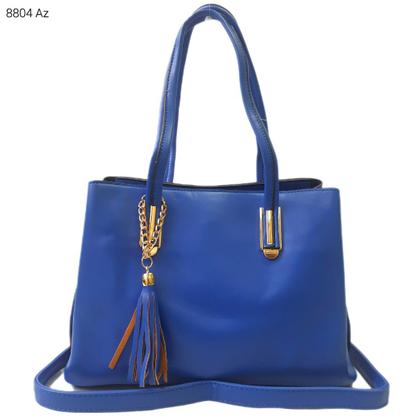 Imagem de Bolsa Feminina Mão / Transversal com Divisões e Chaveiro de Franjas 8804