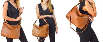 Imagem de Bolsa Feminina Marrom Caramelo Tiracolo Transversal Couro Legítimo Madamix MDXB348