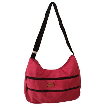 Imagem de Bolsa feminina masculina nylon tactel impermeável Casual alça ombro Lateral ajustável tipo carteiro trabalho academia faculdade passeio mala espaçosa