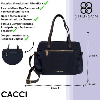 Imagem de Bolsa Feminina Média Alça Transversal Ajustavel Chenson