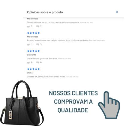 Imagem de Bolsa Feminina Média Tote Com Alça Transversal Bolso Externo Mulheres MOda Resistente COm Alça Para Trabalho Presente Resistente Lisa Espaçosa