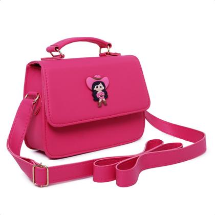 Imagem de Bolsa Feminina Menina Infantil Boiadeira Básica Pink