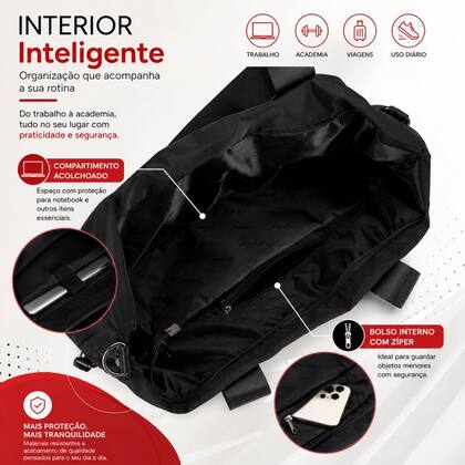 Imagem de Bolsa feminina Mochila Esportiva Academia de Viagem Treino