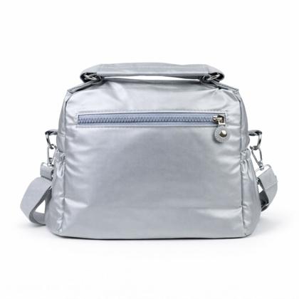 Imagem de Bolsa Feminina Moderna Transversal Nylon Impermeável Bolsos Zíper Alça Ajustável Tiracolo Casual