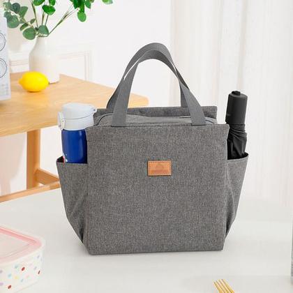 Imagem de Bolsa Feminina Necessaire Térmica Marmiteira Espaçosa Resistente Lancheira Alta Qualidade Trabalho Original Luxo Passeio